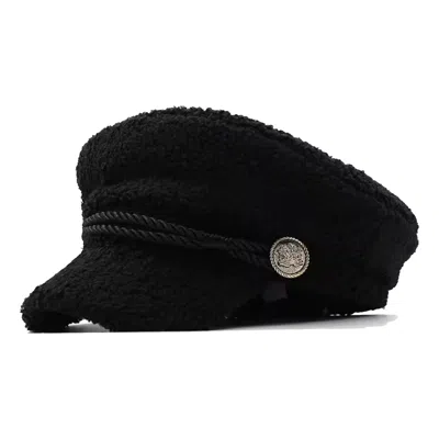 Chanel Joan Elkayam Women's Black Boucle Baker Boy Hat
