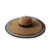 Chanel Joan Elkayam Women's Black / Brown Brown Wide Transparent Brim Straw Hat