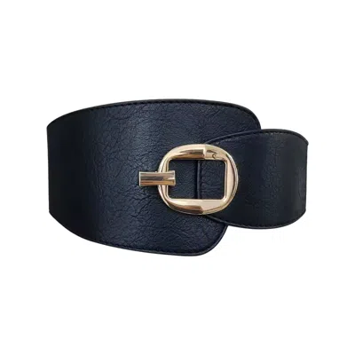 Chanel Joan Elkayam Women's Black / Gold Black Abstract Edge Belt In Blue