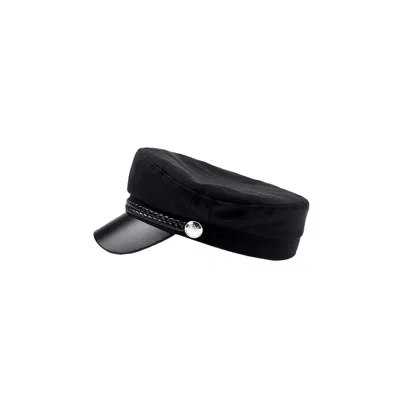 Chanel Joan Elkayam Women's Black Plait Trim Baker Boy Hat
