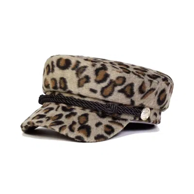 Chanel Joan Elkayam Women's Braided Trim Leopard Print Baker Boy Hat In Multi