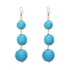 Chanel Joan Elkayam Women's Drop Ball Blue Dangle Earrings
