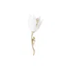Chanel Joan Elkayam Women's Gold / Neutrals / White White Tulip Brooch In Multi
