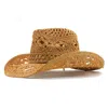 Chanel Joan Elkayam Women's Handmade Brown Natural Straw Western Cowboy Hat In Brown