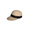 Chanel Joan Elkayam Women's Neutrals / Black Contrast Trim Straw Cap In Black