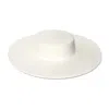 Chanel Joan Elkayam Women's Neutrals Ivory Off-white Handmade Wide Brim Wool Hat In White