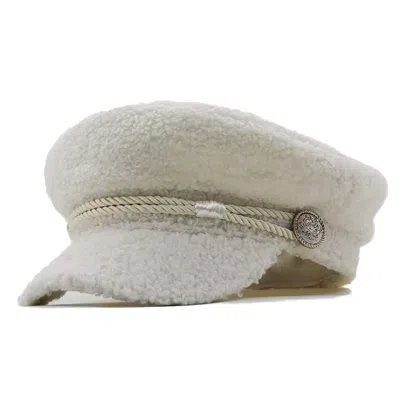 Chanel Joan Elkayam Women's Neutrals Off-white Boucle Baker Boy Hat