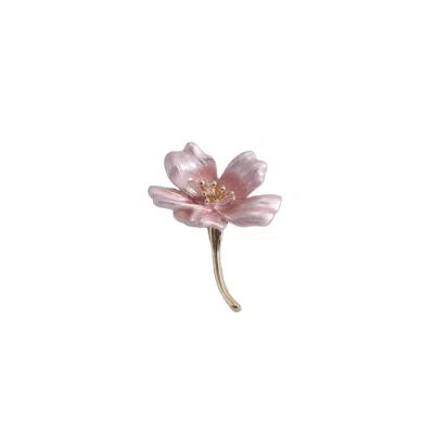 Chanel Joan Elkayam Women's Pink / Gold Little Pink Flower Brooch