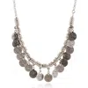 Chanel Joan Elkayam Women's Silver Coin Bohemian Style Necklace