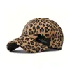 Chanel Joan Elkayam Women's Yellow / Orange / Brown Leopard Print Denim Cap In Yellow/orange/brown