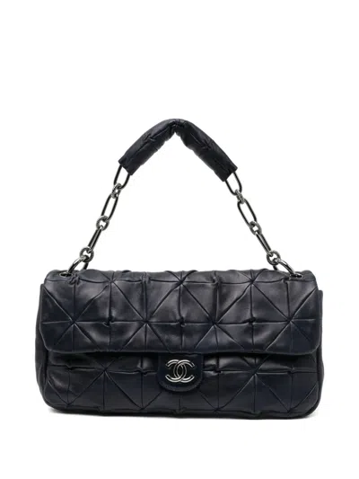 Pre-owned Chanel Jumbo Classic Flap Shoulder Bag In Blue