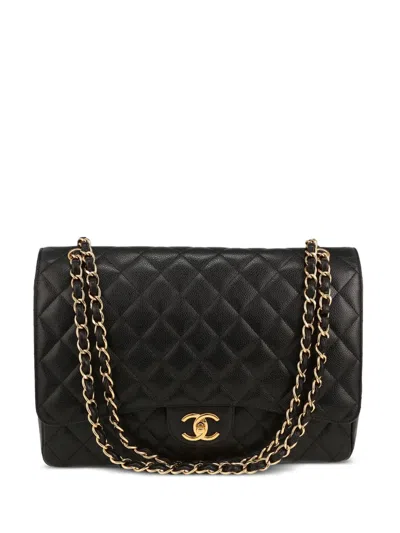 Pre-owned Chanel Jumbo Double Flap Shoulder Bag In 黑色