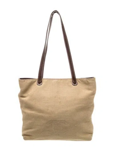 Pre-owned Chanel Jute Cc Tote Bag In Neutrals