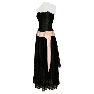 Pre-owned Chanel Karl Lagerfeld For  Black Lace Gown