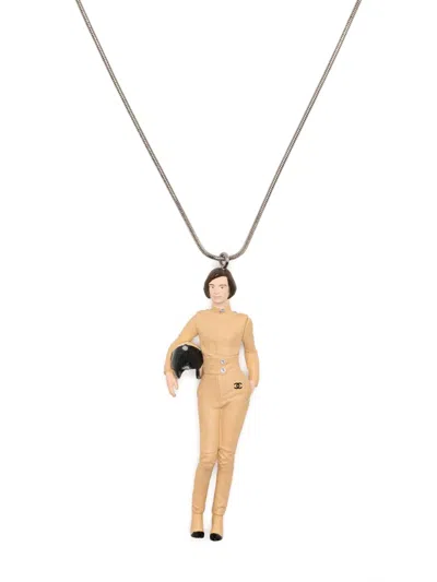 Pre-owned Chanel Keira Knightley Doll Pendant Necklace In Neutrals
