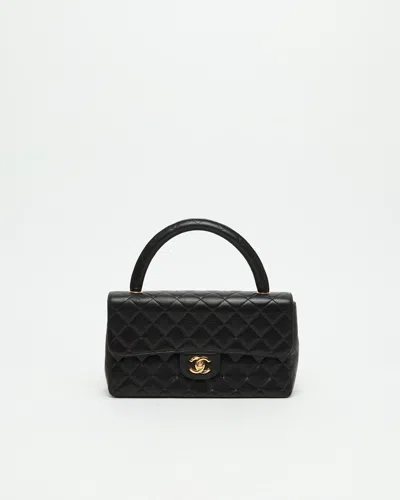 Pre-owned Chanel Kelly Top Handle Bag In Black
