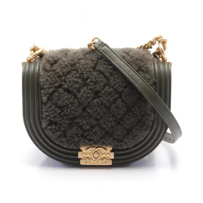 Pre-owned Chanel Khaki Leather Shoulder Bag ()
