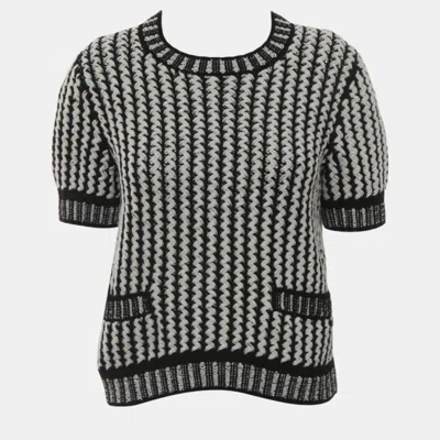 Pre-owned Chanel Knit Pullover Top In Black