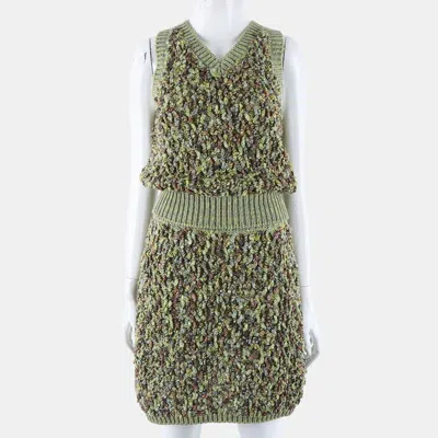 Pre-owned Chanel Knit Vest And Skirt Two-piece Set It 36 In Multi
