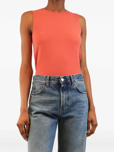 Pre-owned Chanel Knitted Tank Top In Red