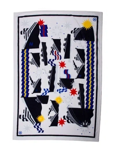 Pre-owned Chanel La Pausa Beach Towel In Blue
