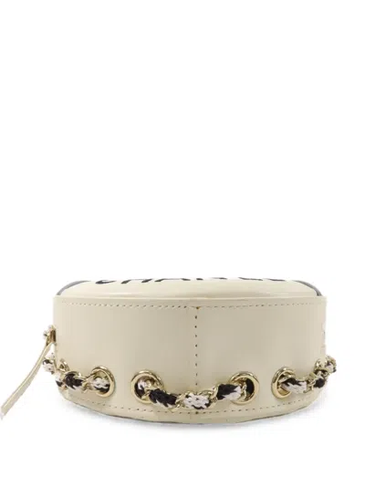 Pre-owned Chanel La Pausa Lifesaver Mini Shoulder Bag In Neutrals