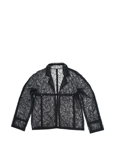 Pre-owned Chanel Lace Cardigan In Black