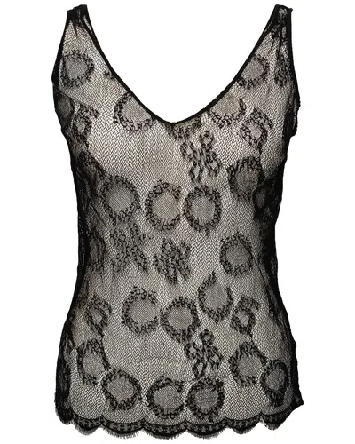 Pre-owned Chanel Lace Detailed Tank Top (authentic Pre-loved)