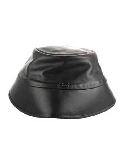 Pre-owned Chanel Lambskin Bucket Hat In Black