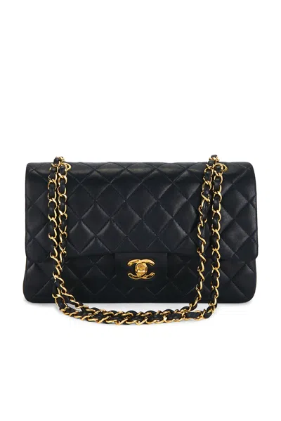Pre-owned Chanel Lambskin Classic Flap Bag In Blue