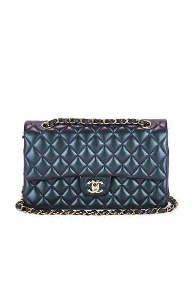 Pre-owned Chanel Lambskin Flap Bag In Purple