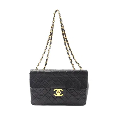 Pre-owned Chanel Lambskin Shoulder Bag Black