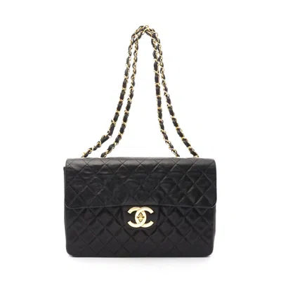 Pre-owned Chanel Lambskin Shoulder Bag Black