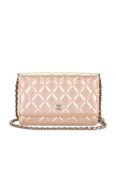 Pre-owned Chanel Lambskin Wallet On Chain