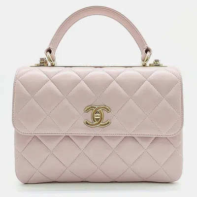 Pre-owned Chanel Lamskin Trendy Cc Small Handbag In Pink