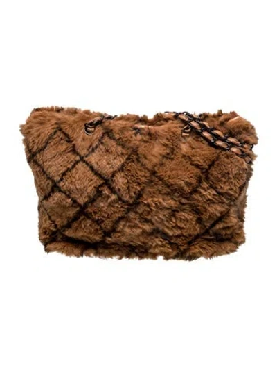 Pre-owned Chanel Lapin Fur Cc Tote In Neutral