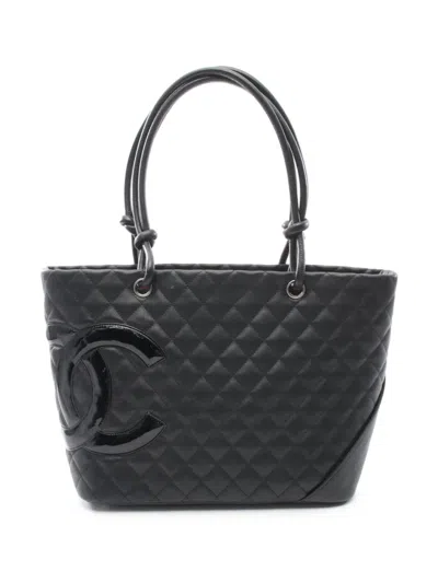 Pre-owned Chanel Large 2010s Cambon Line Tote Bag In Black