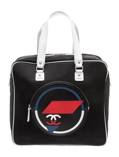 Pre-owned Chanel Large Airlines Totes In Black