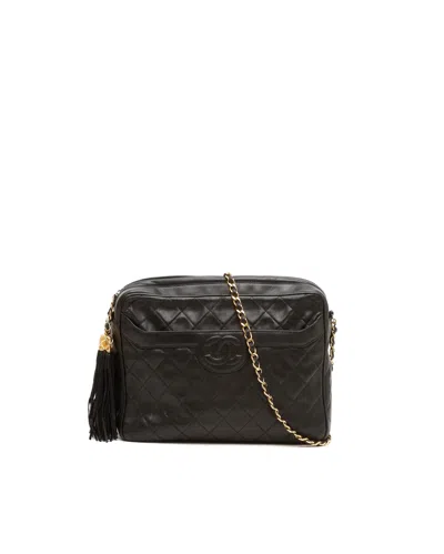 Chanel Large Cc Camera Bag In Black