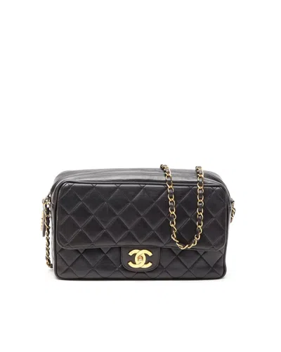 Pre-owned Chanel Large Classic Camera Bag In Black