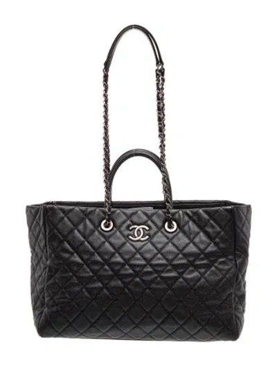 Pre-owned Chanel Large Coco Allure Shopping Tote In Black