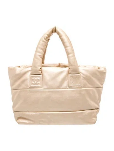 Pre-owned Chanel Large Coco Cocoon Reversible Tote In Gold