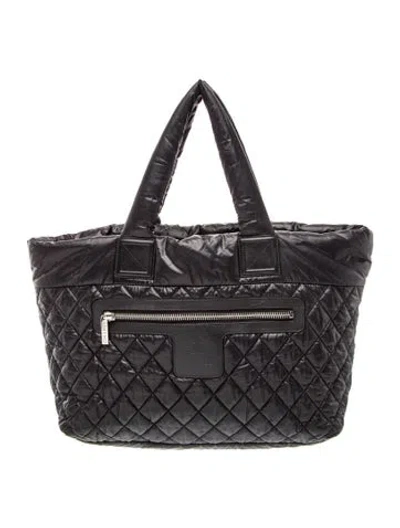 Pre-owned Chanel Large Coco Cocoon Tote In Black