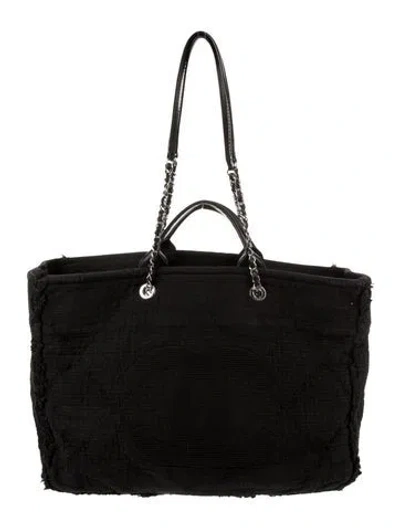 Pre-owned Chanel Large Double Face Tote In Black