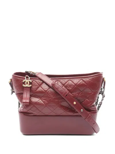 Pre-owned Chanel Large Gabriel Shoulder Bag In Red