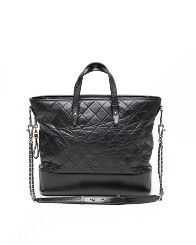Pre-owned Chanel Large Gabrielle Bag In Black