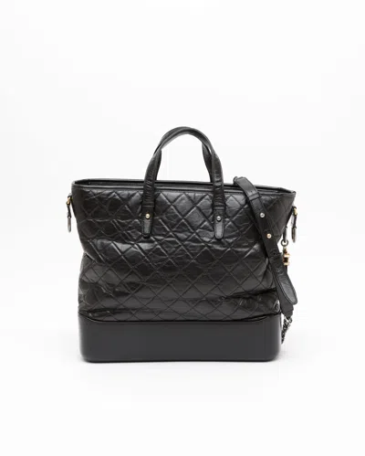 Pre-owned Chanel Large Gabrielle Hobo Bag In Black