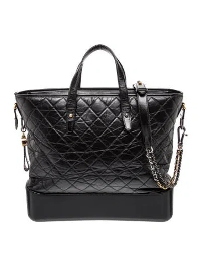 Pre-owned Chanel Large Gabrielle Shopping Tote In Black