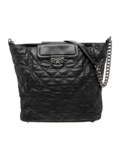 Pre-owned Chanel Large In The Mix Shopping Tote In Black
