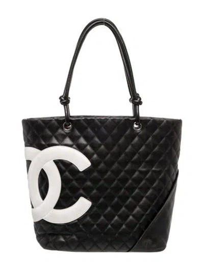 Pre-owned Chanel Large Ligne Cambon Tote In Black